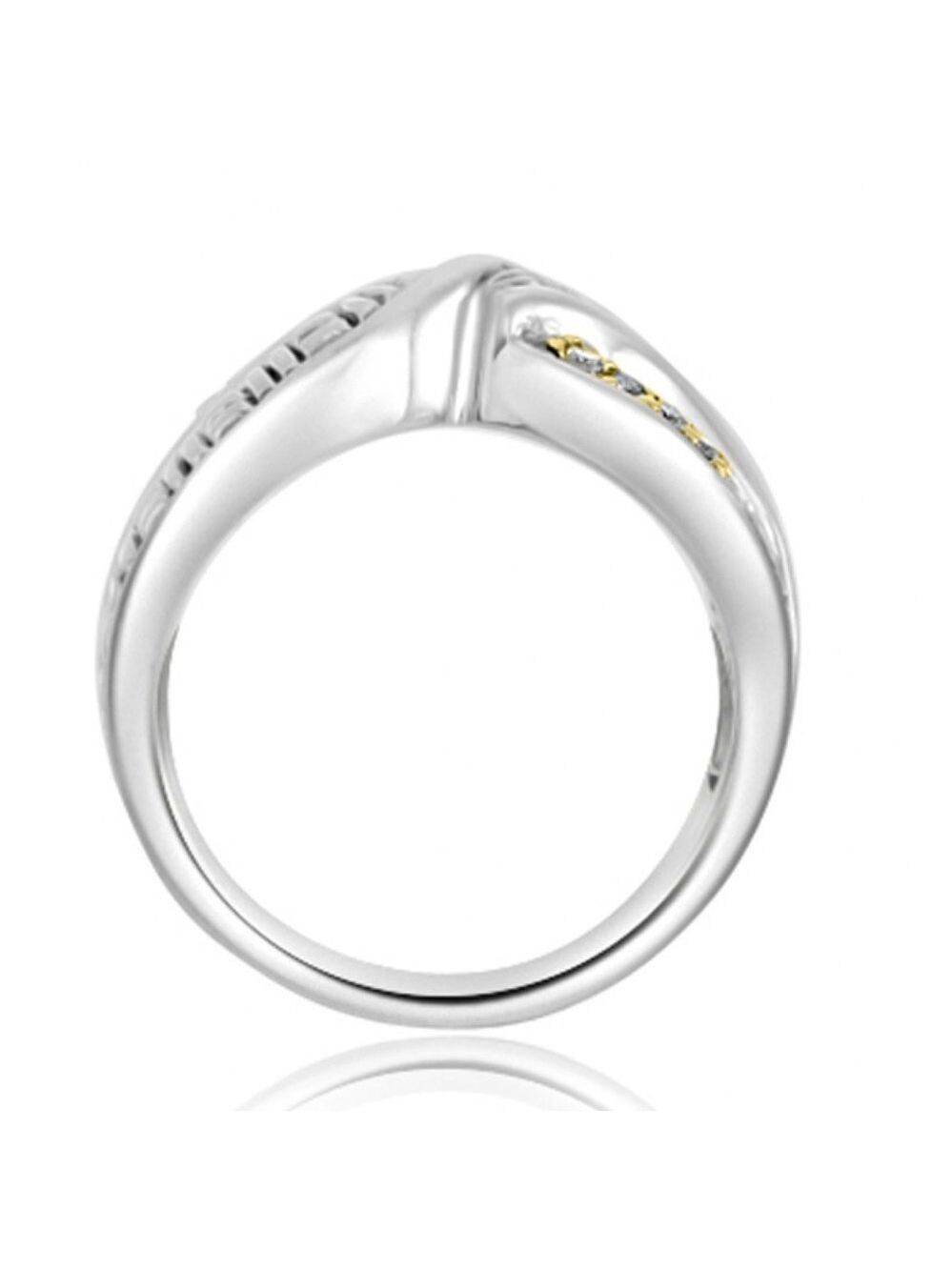 Philip Andre 18K Gold & Sterling  Diamond Ring - Picture 5 of 7